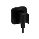 Hansgrohe 26887671 FixFit Q Wall Outlet with Handshower Holder Matte Black