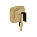 Hansgrohe 26887991 FixFit Q Wall Outlet with Handshower Holder Polished Gold Optic