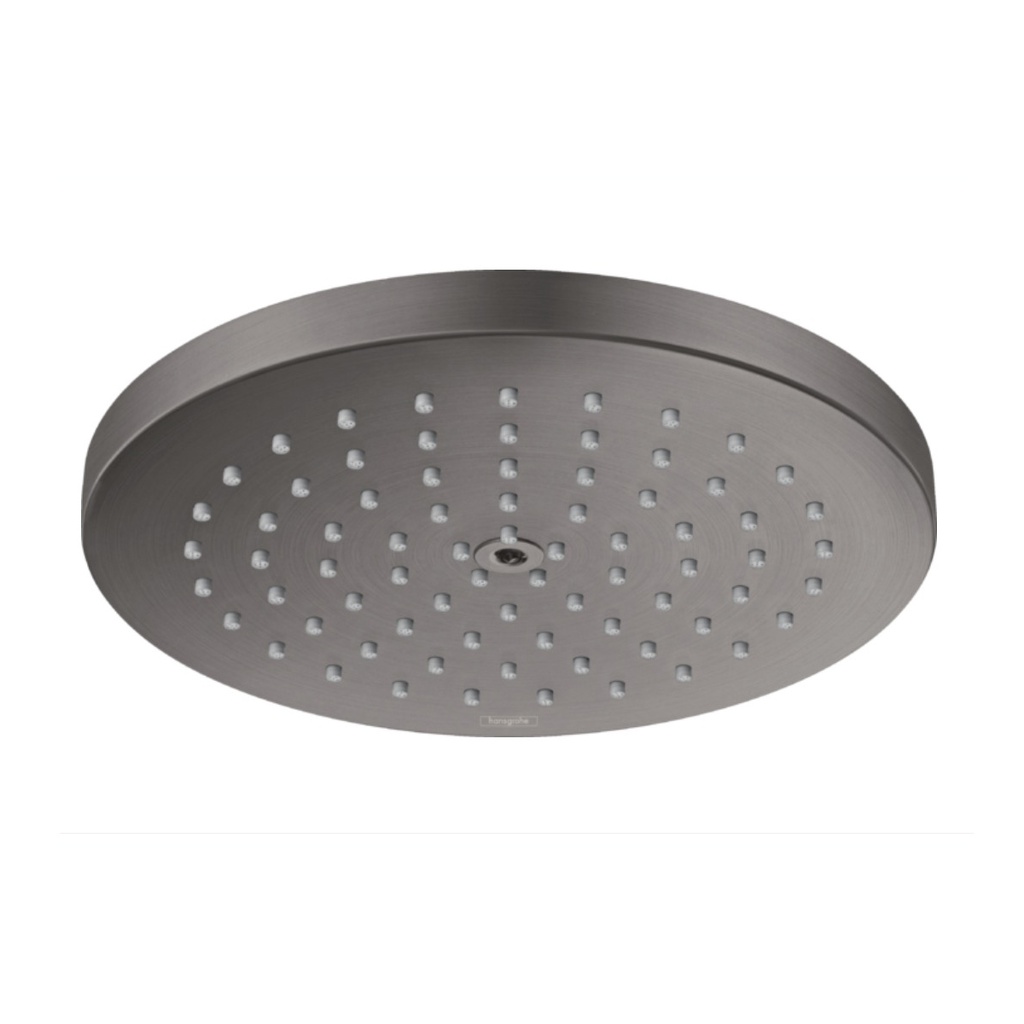 Hansgrohe 26928341 Raindance S Showerhead 180 1-Jet PowderRain Brushed Black Chrome