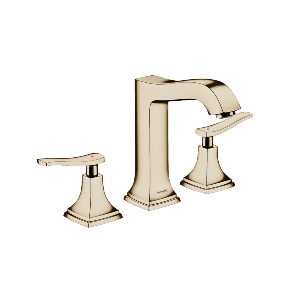 Hansgrohe 31331831 Metropol Classic Widespread Faucet 160 Polished Nickel