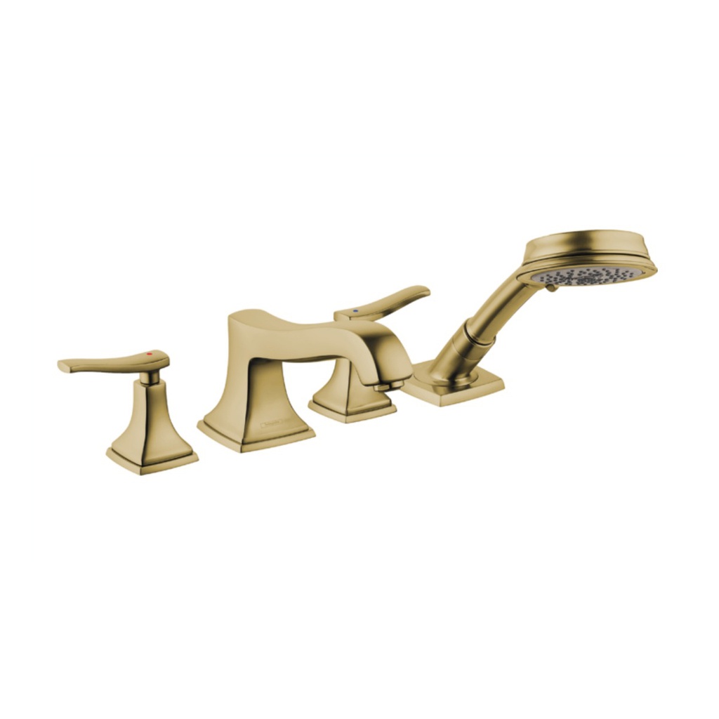Hansgrohe 31441141 Metropol Classic 4-Hole Roman Tub Set Trim Brushed Bronze