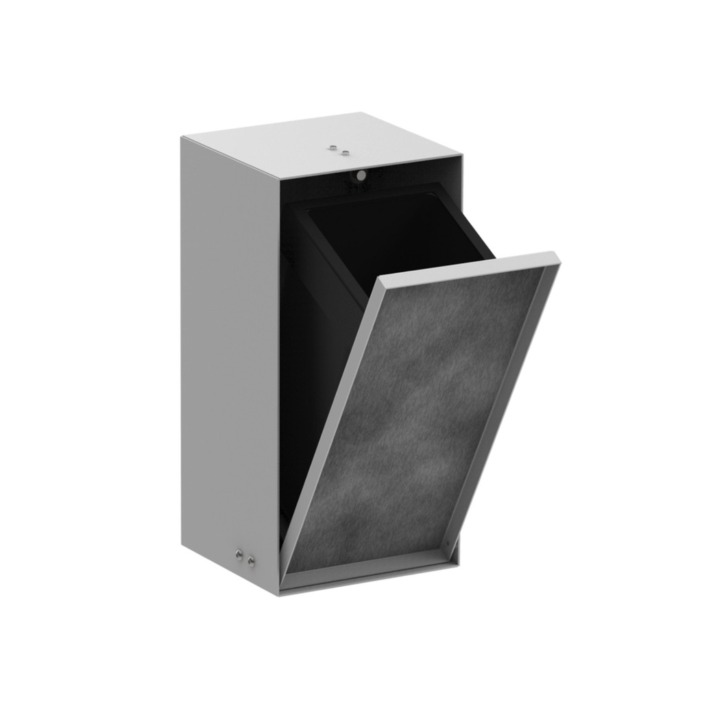Hansgrohe 56063700 Recessed Trash Bin With Shelf and Tileable Door Matte White
