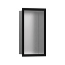 Hansgrohe 56094670 Wall Niche Brushed Stainless Steel With Design Frame Matte Black