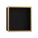 Hansgrohe 56098990 Wall Niche Matte Black With Design Frame Polished Gold Optic