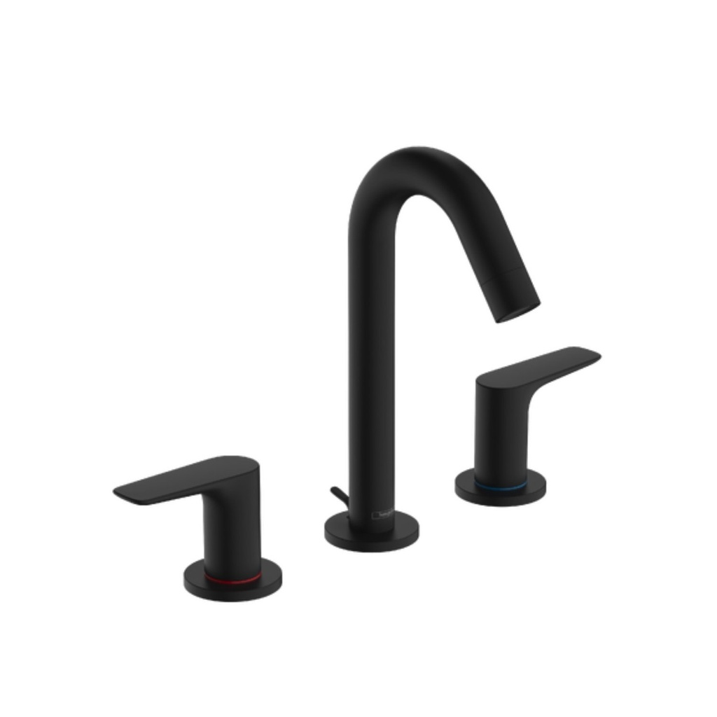 Hansgrohe 71533671 Logis Widespread Faucet 150 With Pop-Up Drain Matte Black