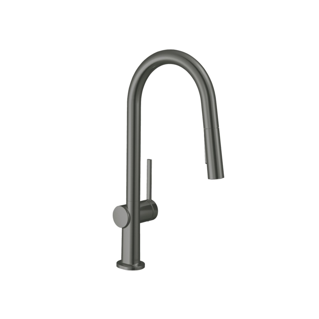 Hansgrohe 72846341 Talis N Higharc Kitchen Faucet A-Style 2-Spray Pull-Down Brushed Black Chrome
