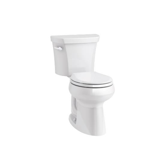 Kohler 5481-0 Highline Comfort Height Two-Piece Round-Front 1.28 GPF Toilet With Left-Hand Trip Lever
