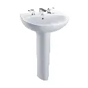 TOTO LPT241.4G#01 Supreme 4" Center Pedestal Lavatory Cotton