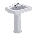 TOTO LPT530.8N#01 Promenade 8" Center Pedestal Lavatory Cotton