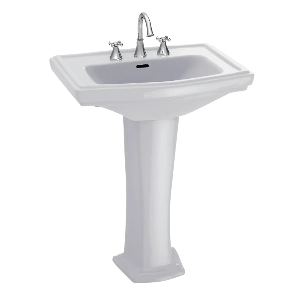 TOTO LPT780.4#01 Clayton 4" Center Pedestal Lavatory Cotton