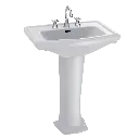 TOTO LPT780.4#01 Clayton 4" Center Pedestal Lavatory Cotton