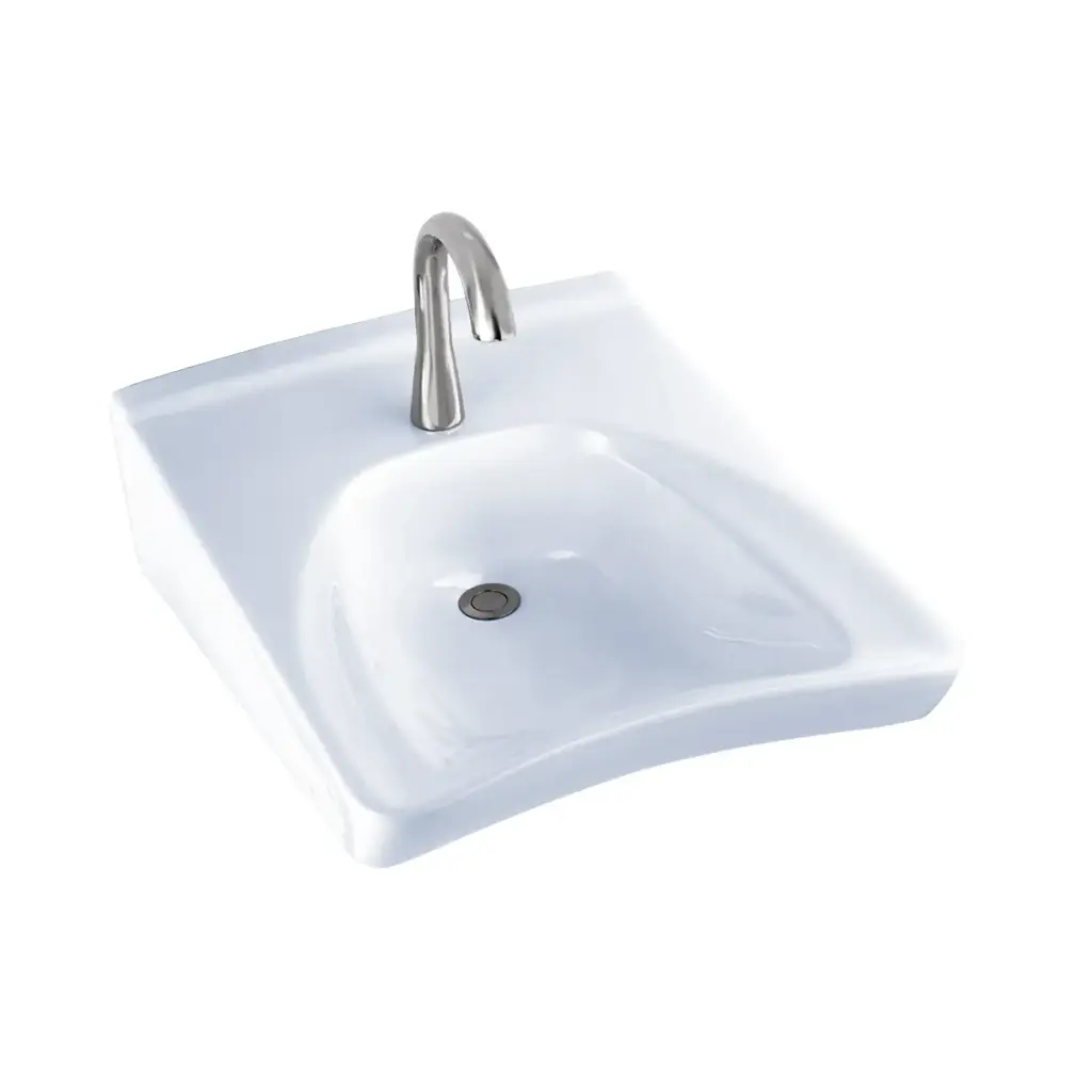 TOTO LT30801 Commercial Wall Mount Wheelchair Lavatory with Single Hole White
