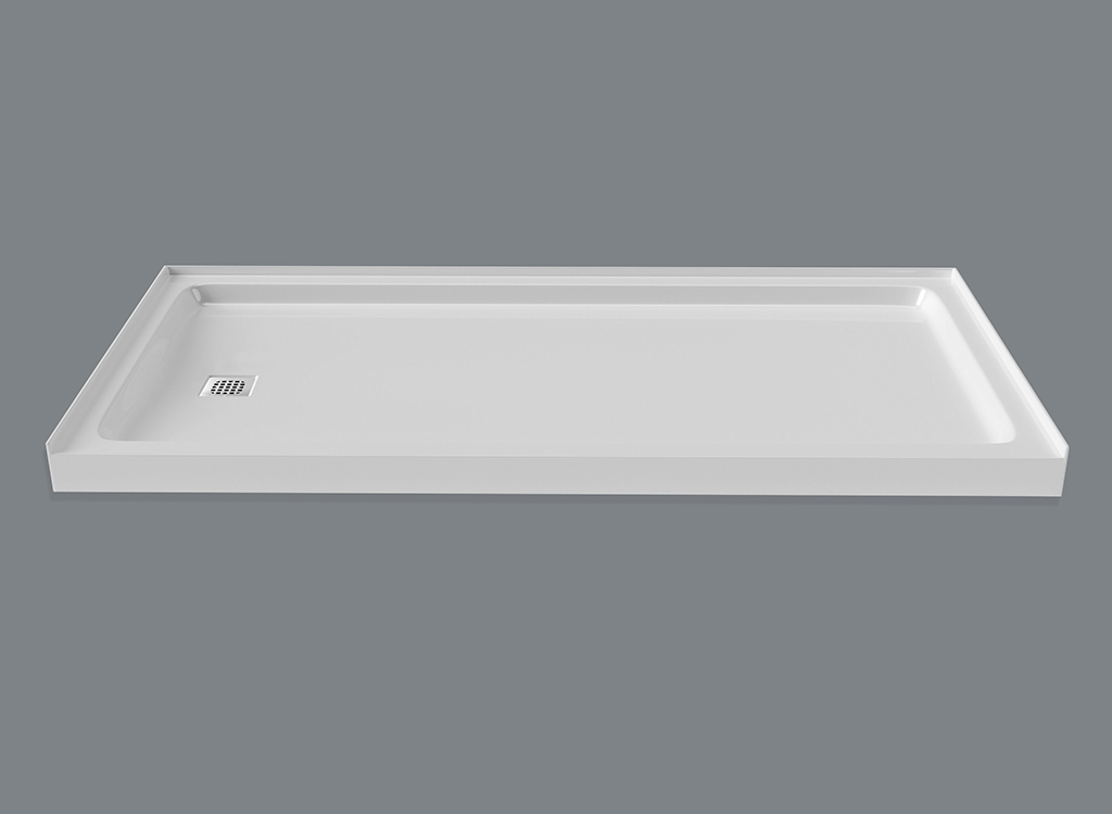 Mirolin SQD6030LA1 Strada 6030A Alcove Shower Base White Left Drain