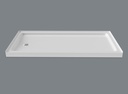 Mirolin SQD6030LA1 Strada 6030A Alcove Shower Base White Left Drain