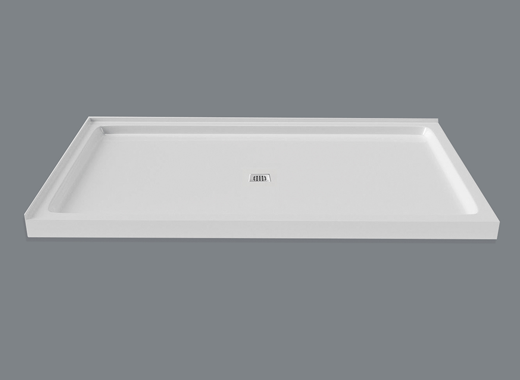 Mirolin SQD6036LD1 Strada 6036D Corner Shower Base Left Flange White