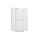 Mirolin 42RFDPS Corner 42" Round Front Door Plain Silver
