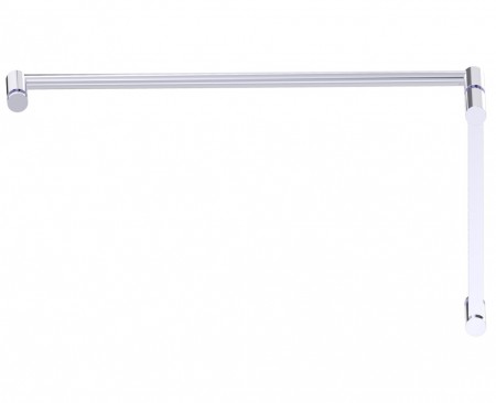 Kartners 13771224-68 Porto 12"x24" Offset Shower Door Handles Polished Nickel 