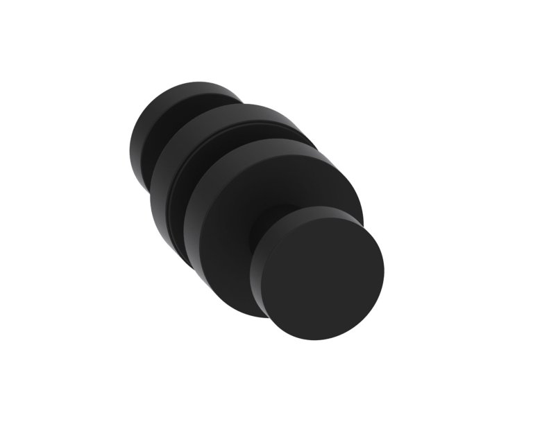Kartners 1447502-48 OSLO Shower Door Handle double knob Matte Black