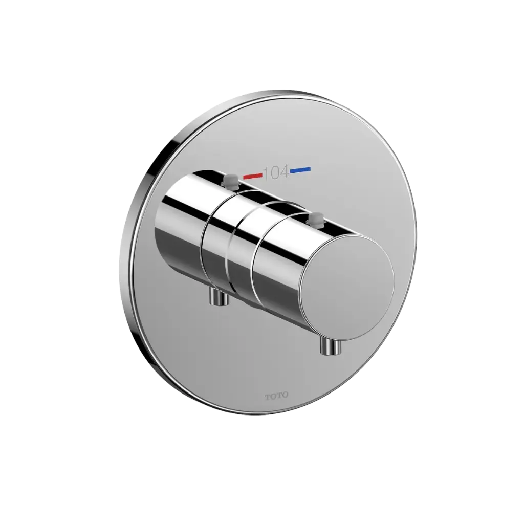 TOTO TBV01406U#CP TThermostatic Mixing Valve Round Trim Polished Chrome
