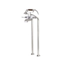 Aquabrass 53086 Otto Cradle Tub Filler With Handshower And Floor Risers Brushed Nickel