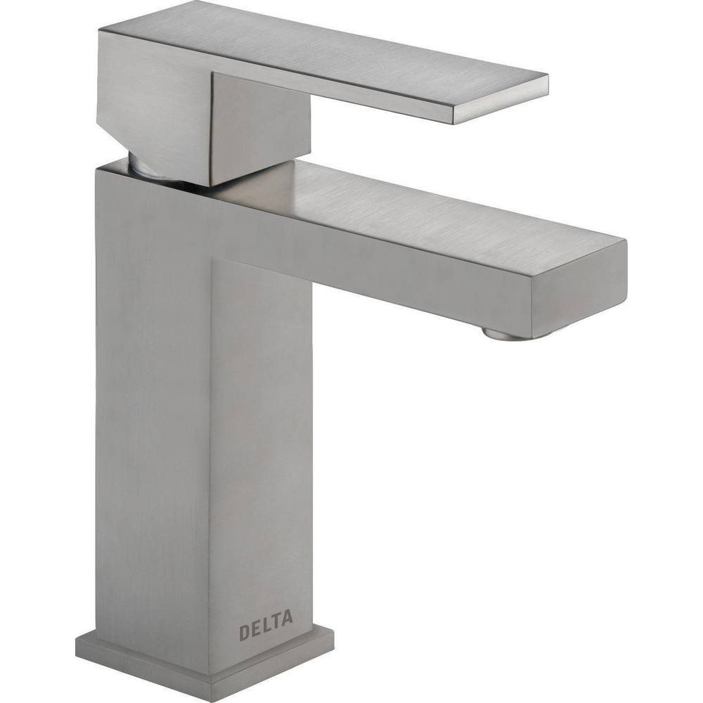 Delta 567LF-SSPP Modern Angular Single Handle Lavatory Faucet Stainless Steel