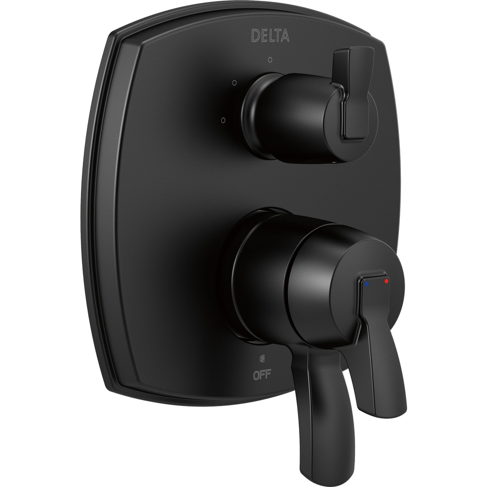 Delta T27876 Stryke 17 Series Integrated Diverter Trim Less Handle Matte Black