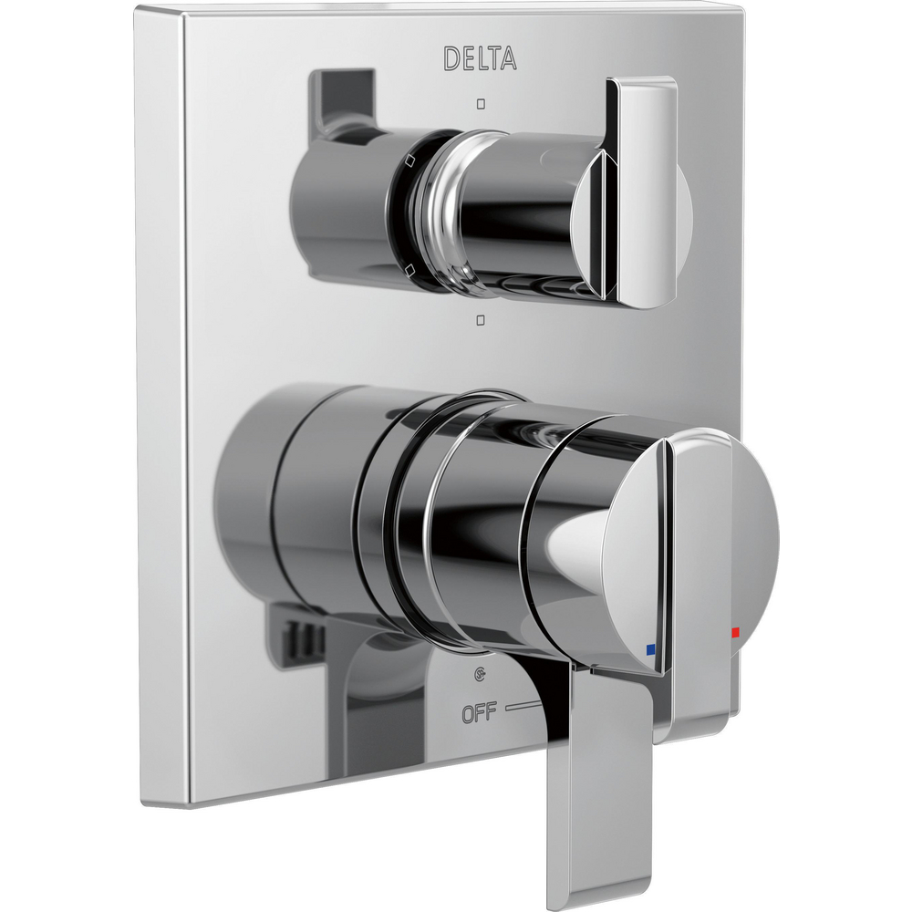 Delta T27967 Angular Modern Monitor 17 Series Valve Trim 6 Setting Integrated Diverter Chrome