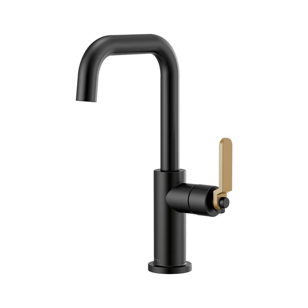 Brizo 61054LF-BLGL Litze Square Spout Bar Faucet Luxe Gold Matte Black
