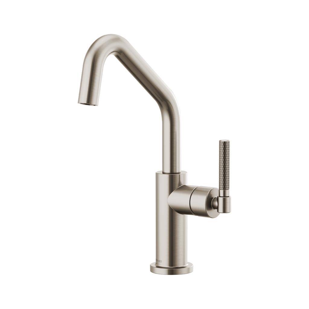 Brizo 61063LF-SS Litze Angled Spout Knurled Handle Bar Faucet Stainless