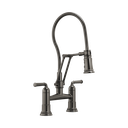 Brizo 62174LF-SL Rook Bridge Faucet With Finished Hose Luxe Steel