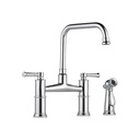 Brizo 62525LF-PC ARTESSO Two Handle Bridge Kitchen Faucet With Spray