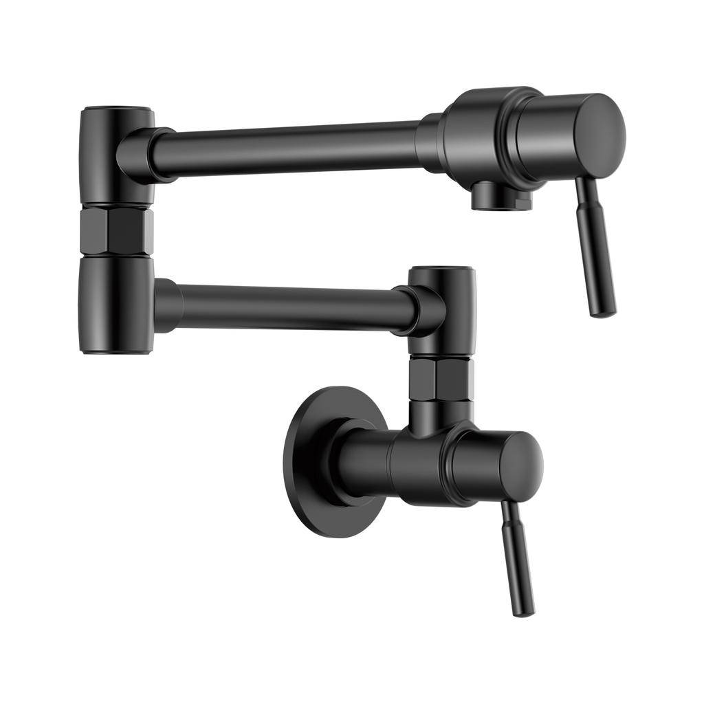 Brizo 62820LF-BL Euro Wall Mount Pot Filler Matte Black