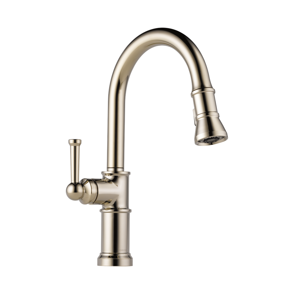 Brizo 63025LF-PN ARTESSO Single Handle Pull Down Kitchen Faucet Polished Nickel