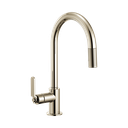 Brizo 63044LF-PN Litze Pull Down Arc Spout and Industrial Handle Faucet Polished Nickel
