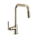 Brizo 63053LF-PN Litze Pull Down Square Spout Knurled Handle Faucet Polished Nickel