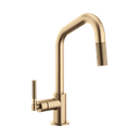 Brizo 63063LF-GL Litze Pull Down Angled Spout Knurled Handle Faucet Luxe Gold