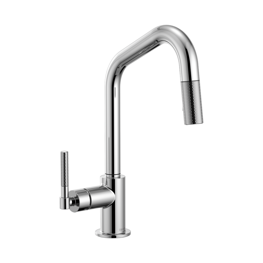 Brizo 63063LF-PC Litze Pull Down Angled Spout Knurled Handle Faucet Chrome