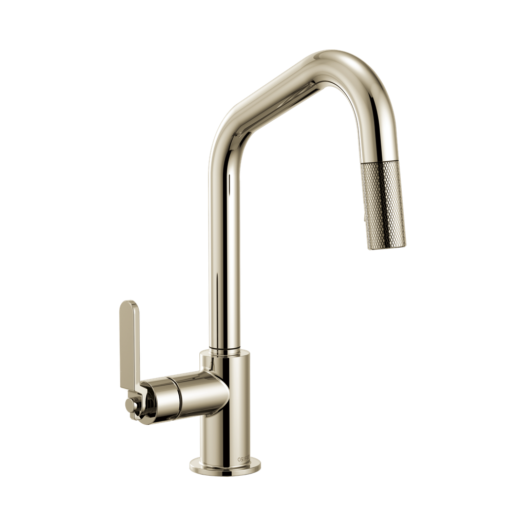 Brizo 63064LF-PN Litze Pull Down Angled Spout Kitchen Faucet Polished Nickel