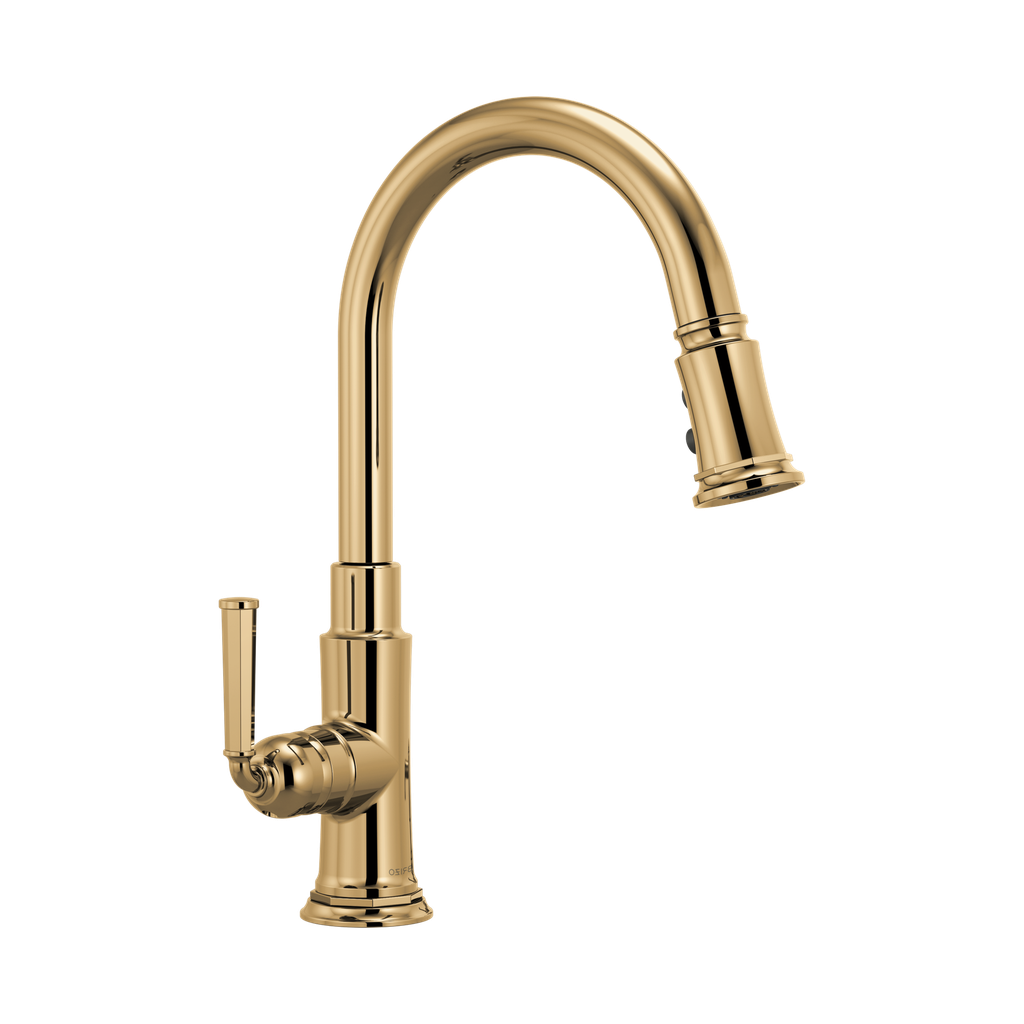 Brizo 63074LF-PG Rook Single Handle Pull Down Kitchen Faucet Polished Gold