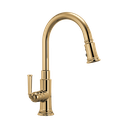 Brizo 63074LF-PG Rook Single Handle Pull Down Kitchen Faucet Polished Gold