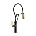 Brizo 63244LF-BLGL Litze Articulating Kitchen Faucet Luxe Gold Matte Black