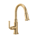 Brizo 63974LF-PG Rook Single Handle Pull Down Prep Kitchen Faucet Polished Gold