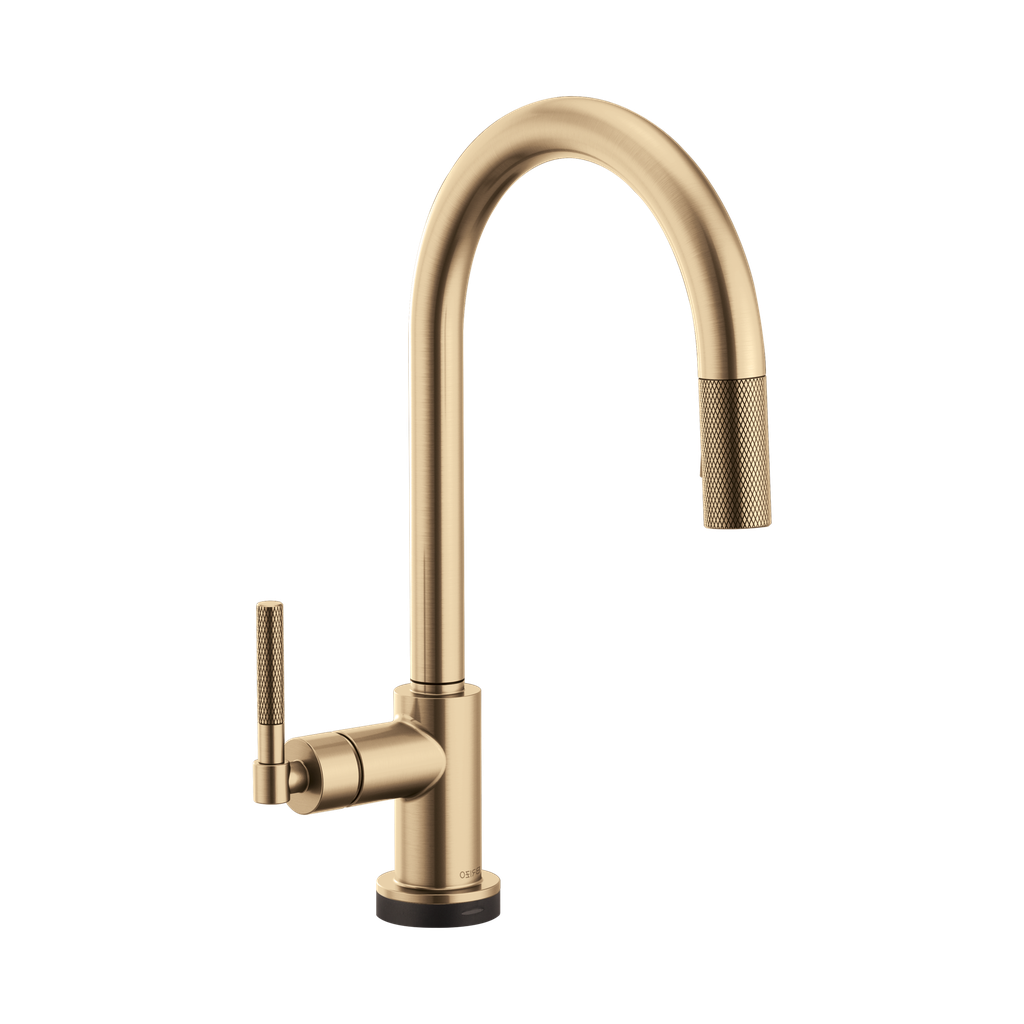 Brizo 64043LF-GL Litze Smart Touch Pull Down Arc Spout Knurled Handle Faucet Luxe Gold