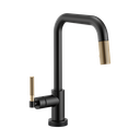 Brizo 64053LF-BLGL Litze Smart Touch Pull Down Square Spout Knurled Handle Luxe Gold Matte Black