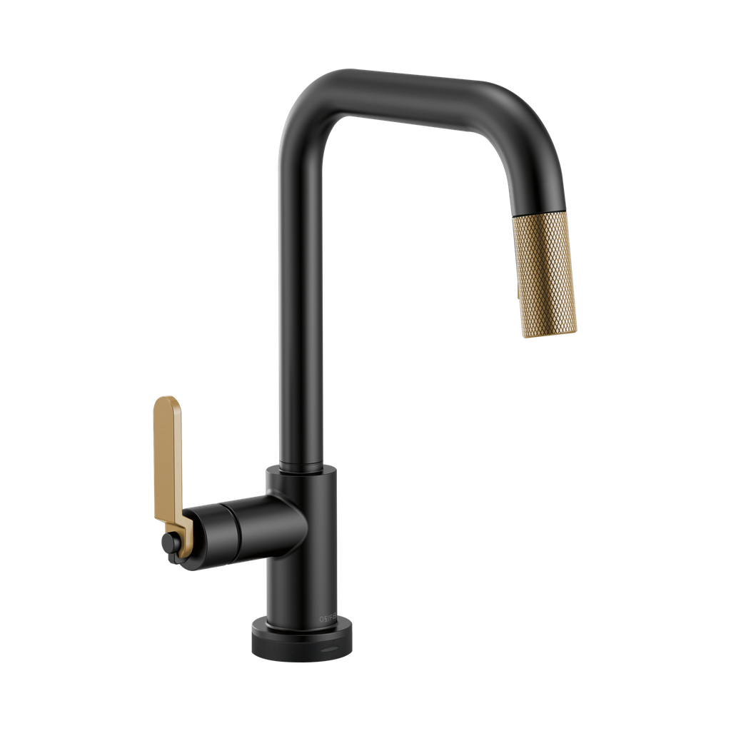 Brizo 64054LF-BLGL Litze Smart Touch Pull Down Square Spout Faucet Luxe Gold Matte Black
