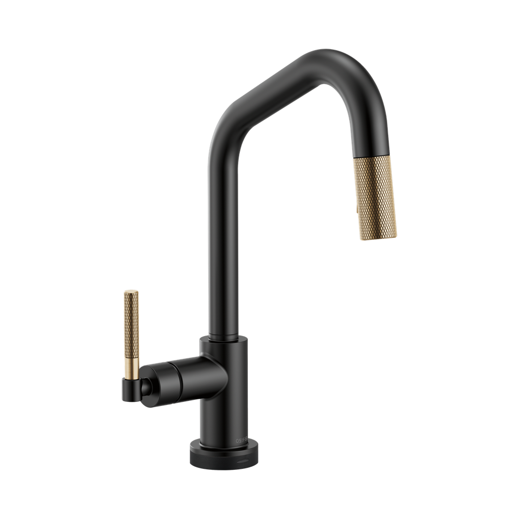 Brizo 64063LF-BLGL Litze Smart Touch Pull Down Angled Spout Faucet Luxe Gold Matte Black