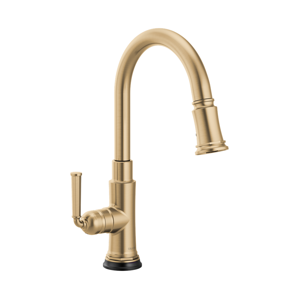 Brizo 64074LF-GL Rook Pull Down Kitchen Faucet With Smart Touch Luxe Gold