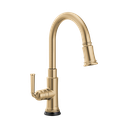 Brizo 64074LF-GL Rook Pull Down Kitchen Faucet With Smart Touch Luxe Gold