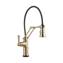 Brizo 64225LF-GL Artesso Articulating Arm Kitchen Faucet With Smart Touch Luxe Gold