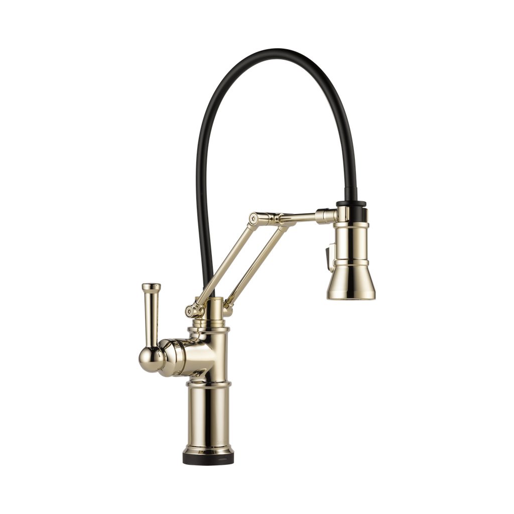 Brizo 64225LF-PN Artesso Smart Touch Articulating Kitchen Faucet Polished Nickel